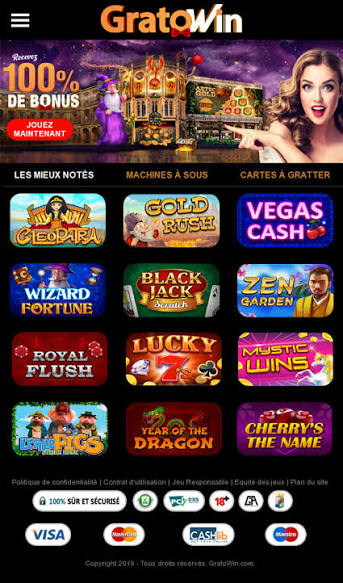 Avis sur le casino GratoWin